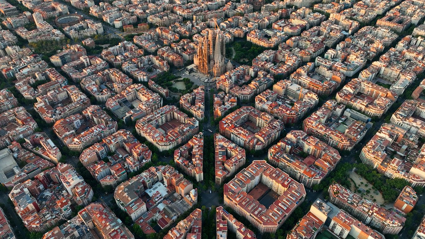 Aerial view of a city